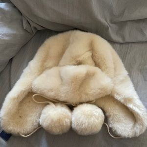 Polo Ralph Lauren Faux Fur Cream Trapper Hat